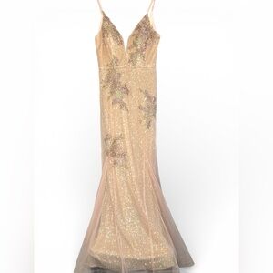 XSCAPE Evenings | Nordstrom | Rose Gold Sequin Evening Gown | Sz 12
